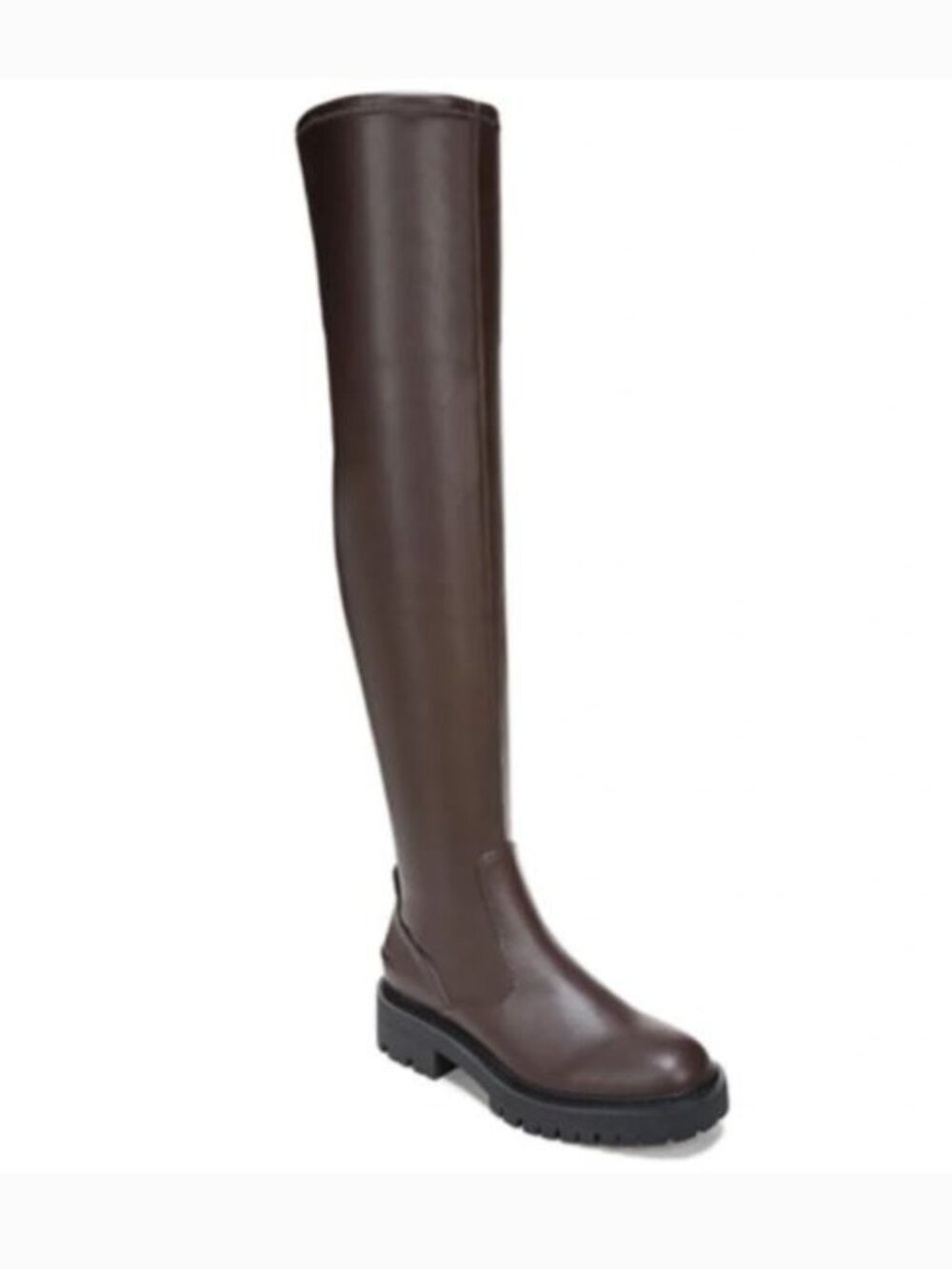SARTO Franco Sarto Fera Over The Knee Boots 6 Brown Faux Leather Platform Combat